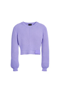 Wool round-neck jumper - Iced Lavender
