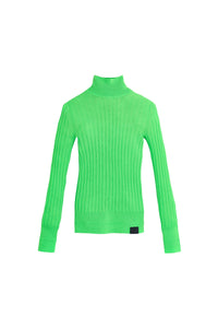 Col roulé côtelé en laine - Apple