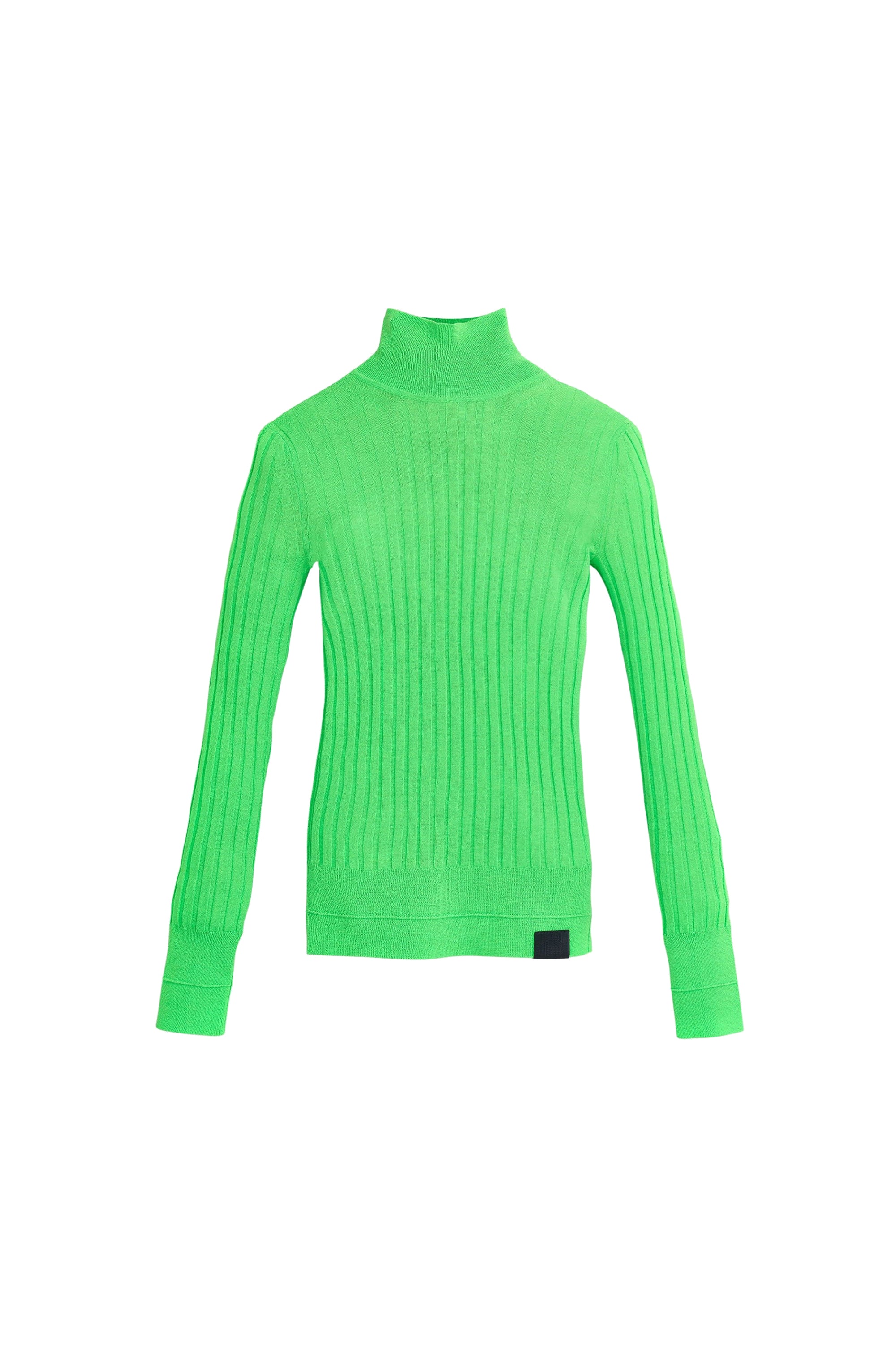 Col roulé côtelé en laine - Apple