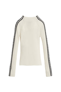 Haut manches longues en laine - Ivory & Black