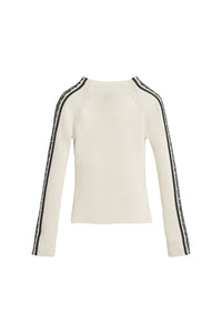 DÉJÀ VU /    Haut manches longues en laine - Ivory & Black