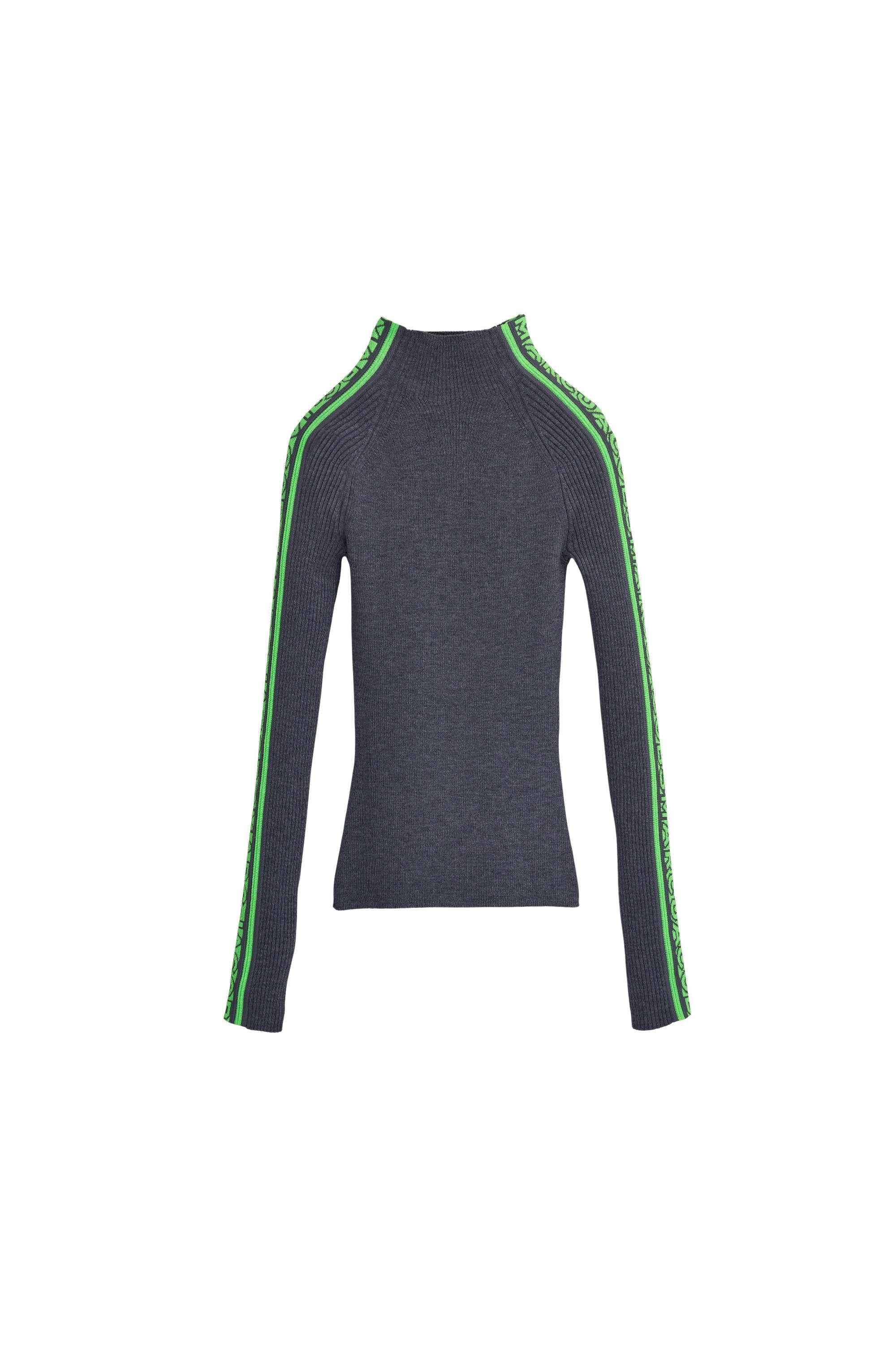 Haut manches longues en laine - Gunmetal & Apple