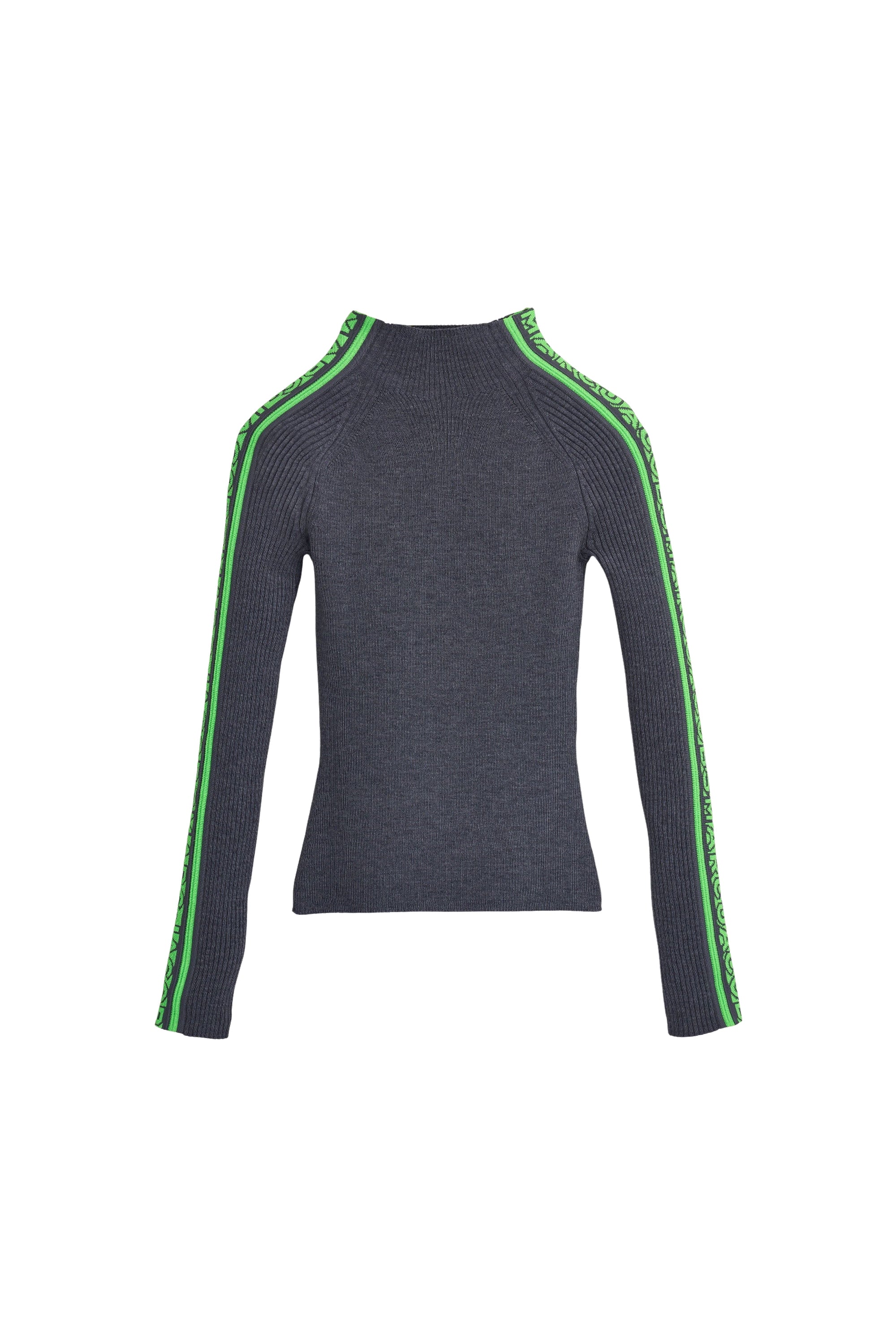 DÉJÀ VU /    Haut manches longues en laine - Gunmetal & Apple