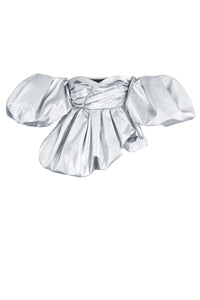 Bustier à manches courtes ballon - Silver
