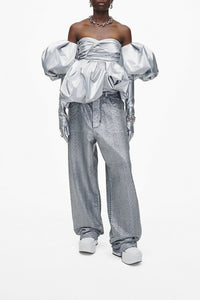 1 / DJV /350€ /1qty-0 /ST 0% /1 TROCA 534€   Bustier à manches courtes ballon - Silver