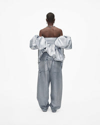 1 / DJV /350€ /1qty-0 /ST 0% /1 TROCA 534€   Bustier à manches courtes ballon - Silver