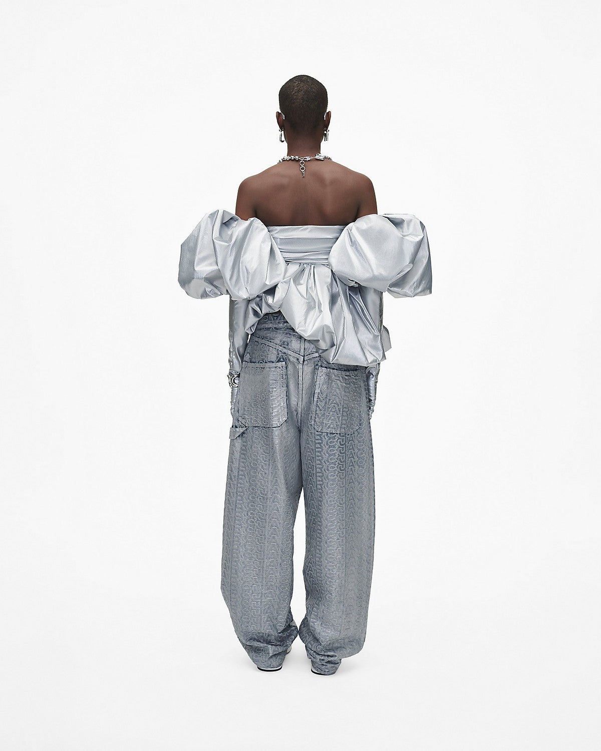 1 / DJV /350€ /1qty-0 /ST 0% /1 TROCA 534€   Bustier à manches courtes ballon - Silver