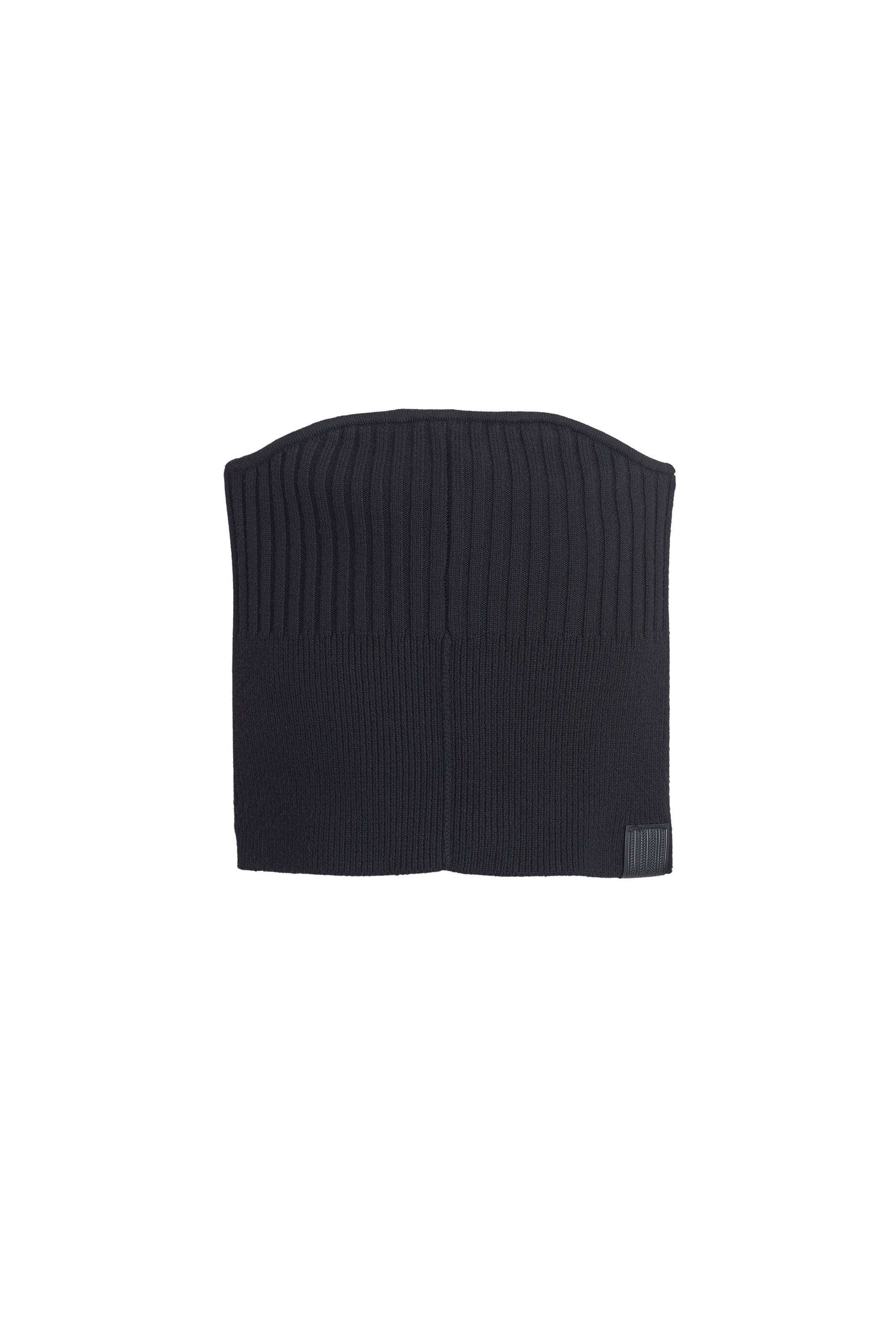 Bustier côtelé en laine - Black