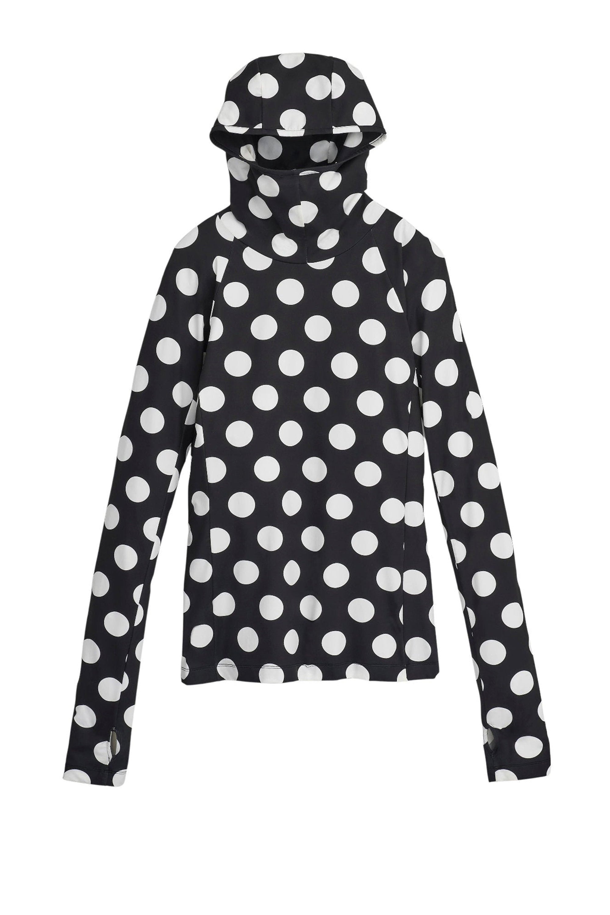 Manches longues à capuche à pois - Black & White