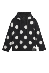 Sweat à capuche en laine - Black & White