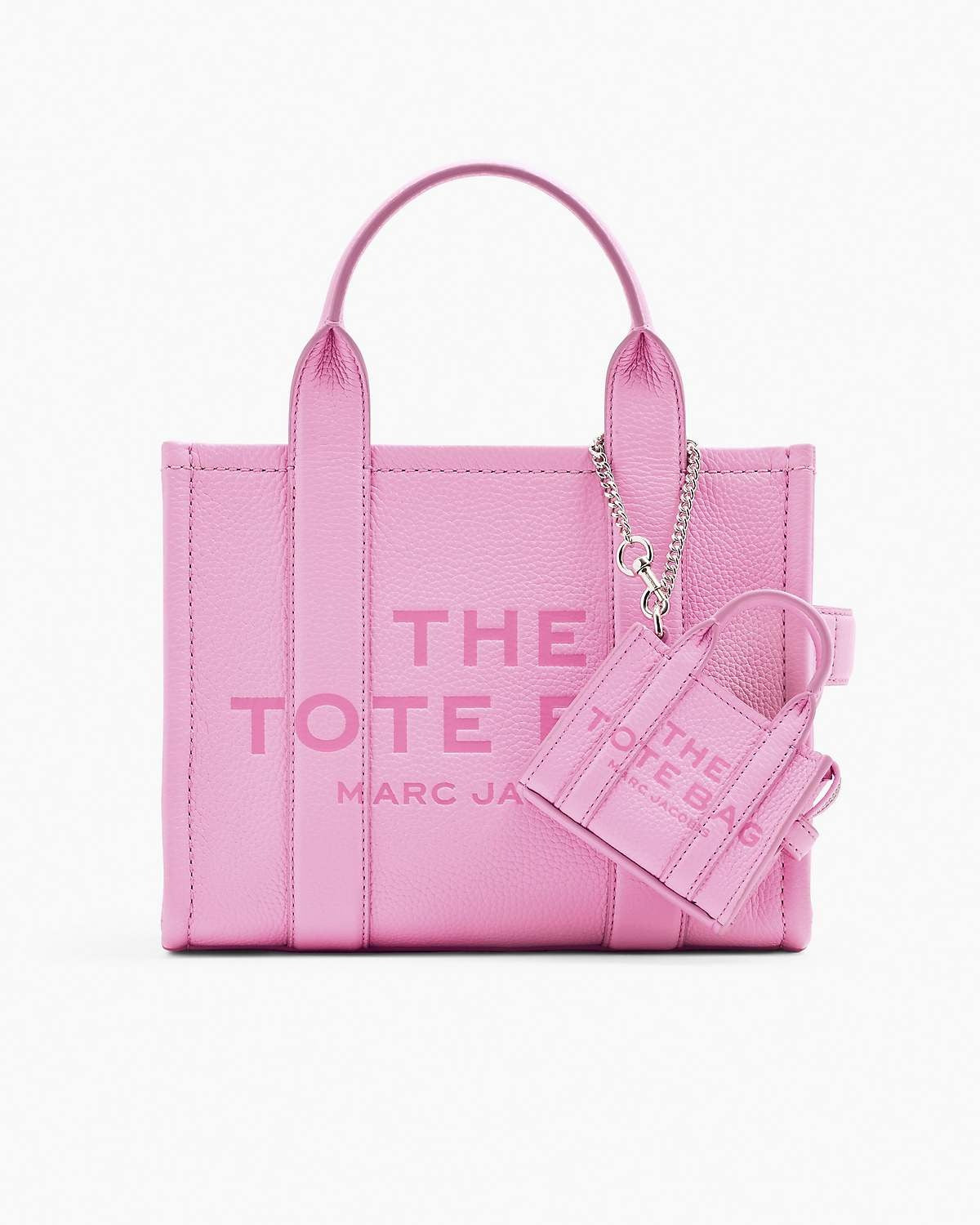 Micro sac The Tote bag en cuir - Fluro Candy Pink