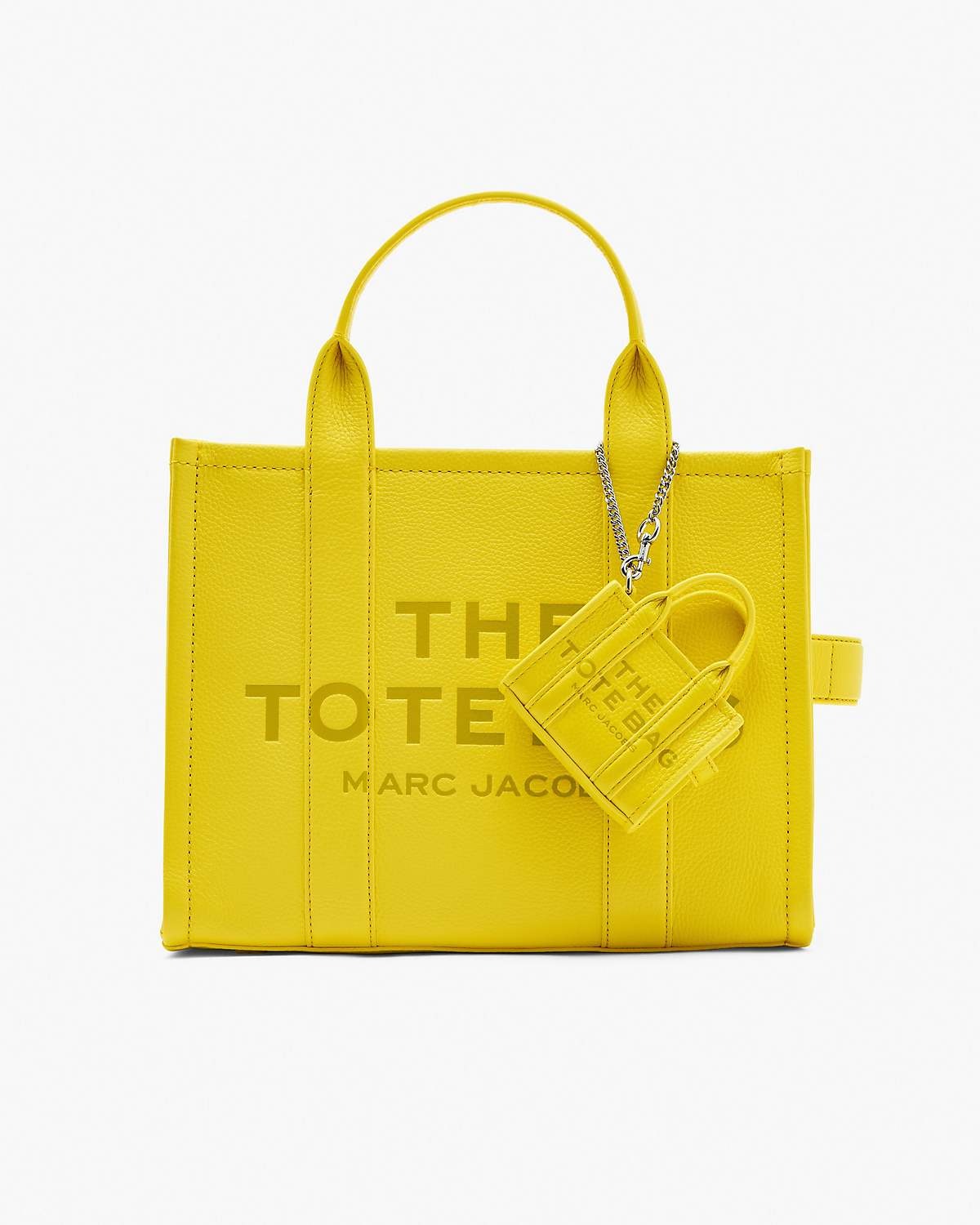Micro sac The Tote bag en cuir - Daisy Yellow