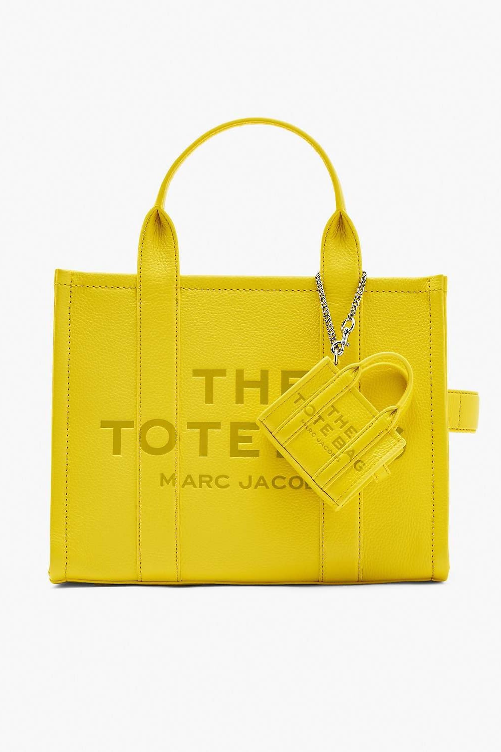 Micro sac The Tote bag en cuir - Daisy Yellow