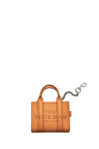 Micro sac The Tote bag en cuir - Tangerine