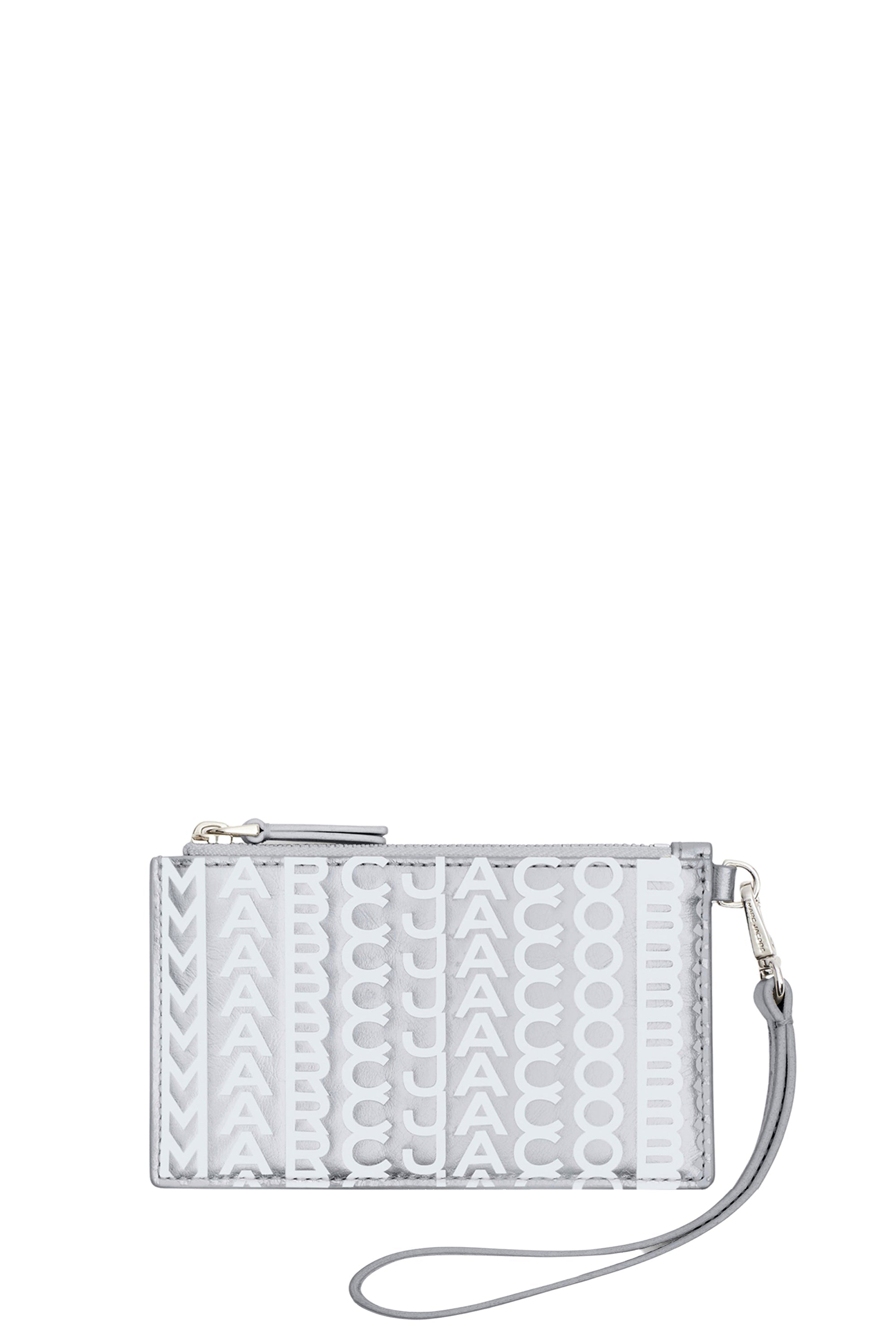 1 / DJV /65€ /1qty-1 /ST 100% /2 TROCA 49,5€   Portefeuille The Wallet zippé en cuir - Silver & Bright White