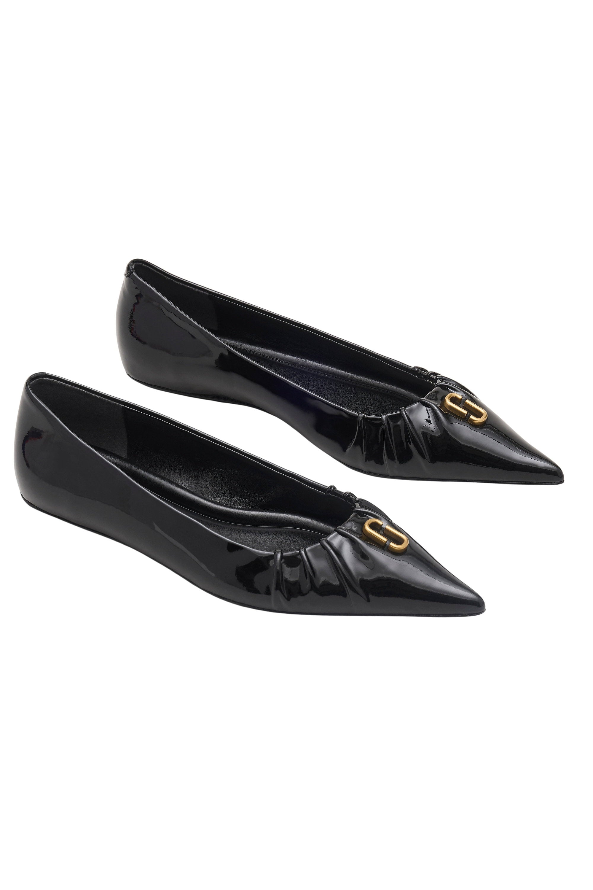 Ballerines pointues Ali en cuir - Black