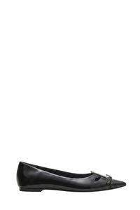 Ballerines pointues Kat en cuir - Black