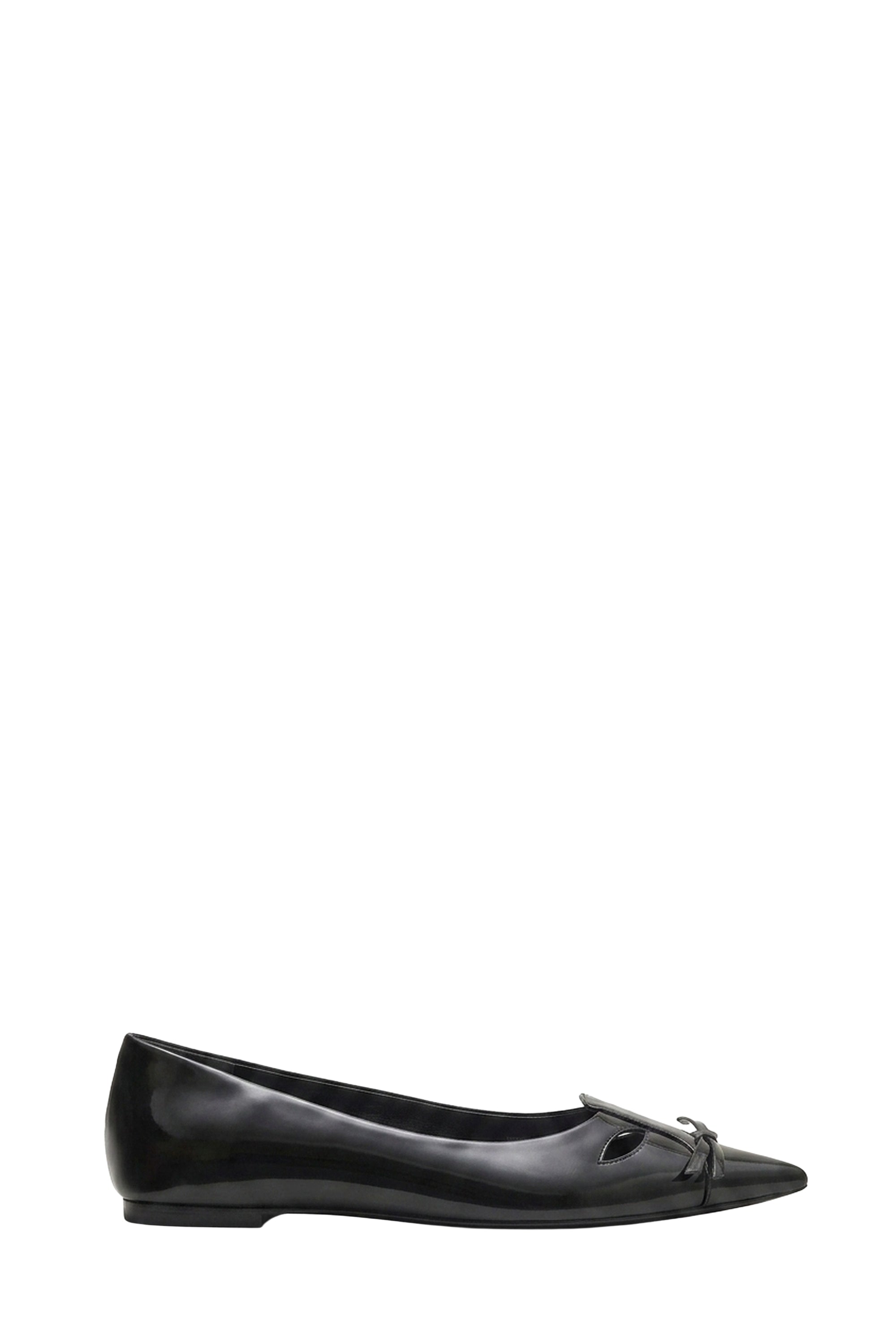 Ballerines pointues Kat en cuir - Black
