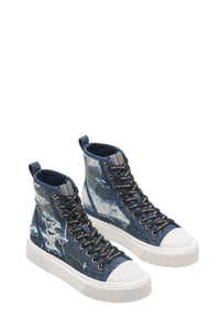 Baskets en denim Rip and Repair - Punk Indigo