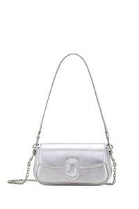 PAS INFO   Sac à bandoulière irisé en cuir - Silver