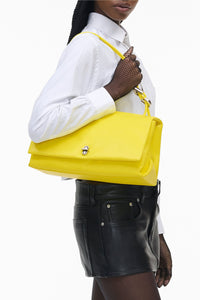 Z NO STOCK / Sac The Dual en cuir - Smiley Yellow