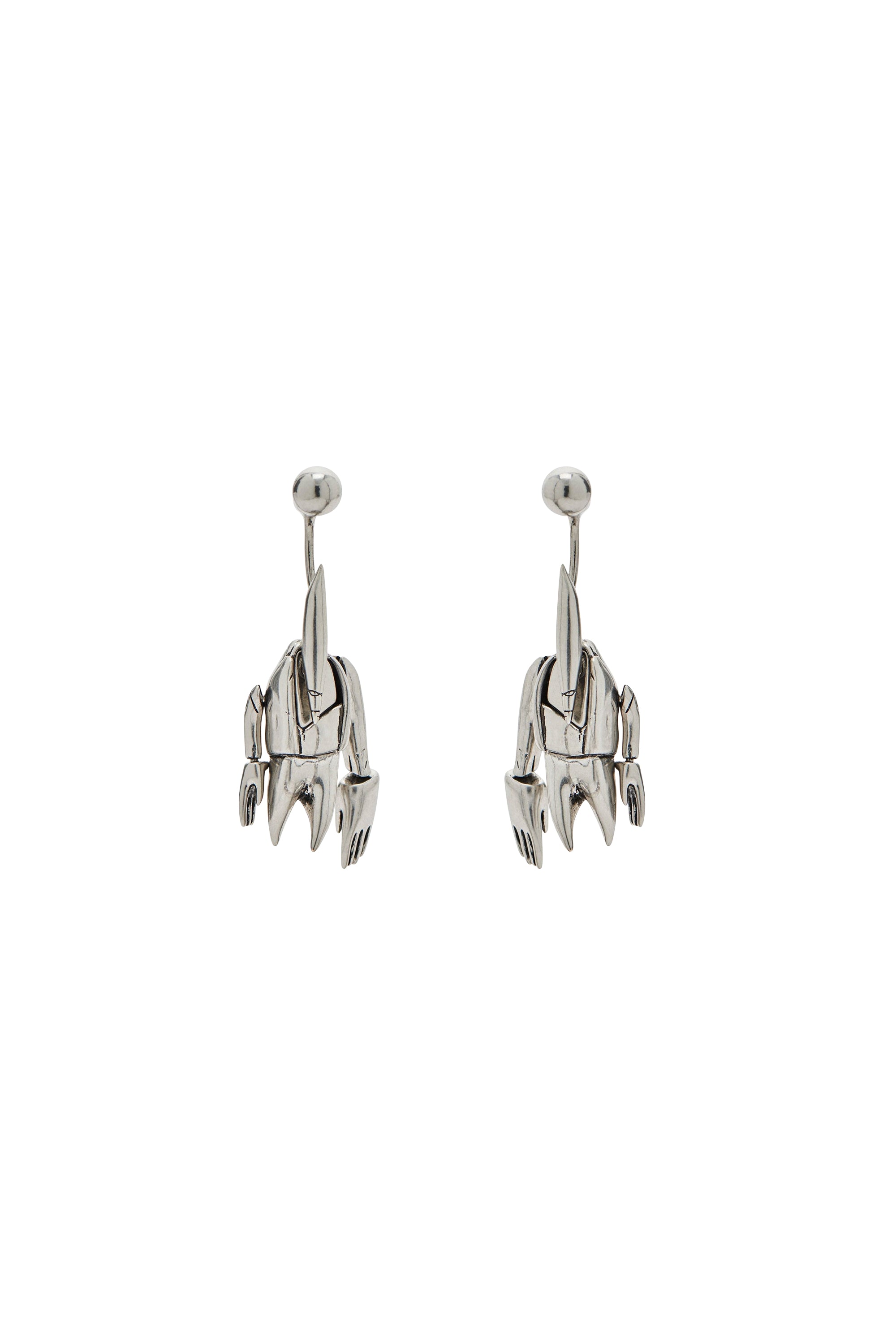 Boucles d'oreilles Futura x Marc Jacobs en laiton - Aged Silver
