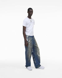 Jean oversize Futura Painted - Indigo Multicolor