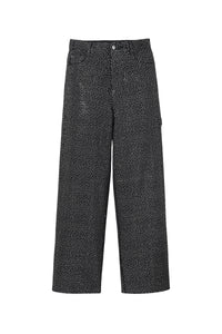 Pantalon à studs en denim - Black