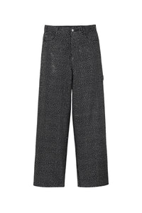 Pantalon à studs en denim - Black