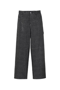 13 / DJV /150€ /5qty-4 /ST 80% /16 TROCA 208,5€   Pantalon à studs en denim - Black