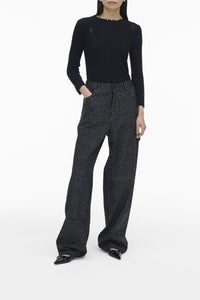 Pantalon à studs en denim - Black