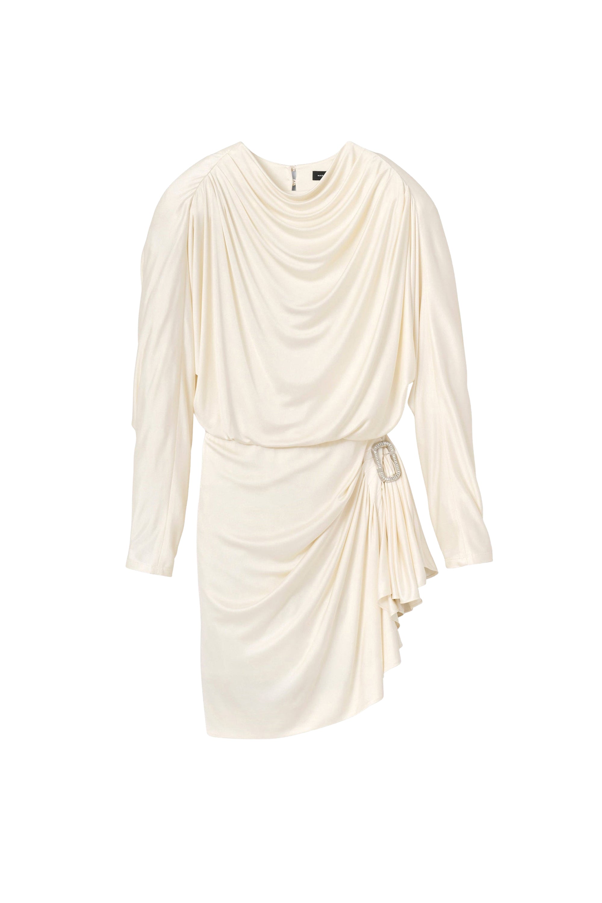 DÉJÀ VU /    Robe courte drapée - Ivory