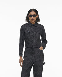 Veste boutonnée à strass - Black