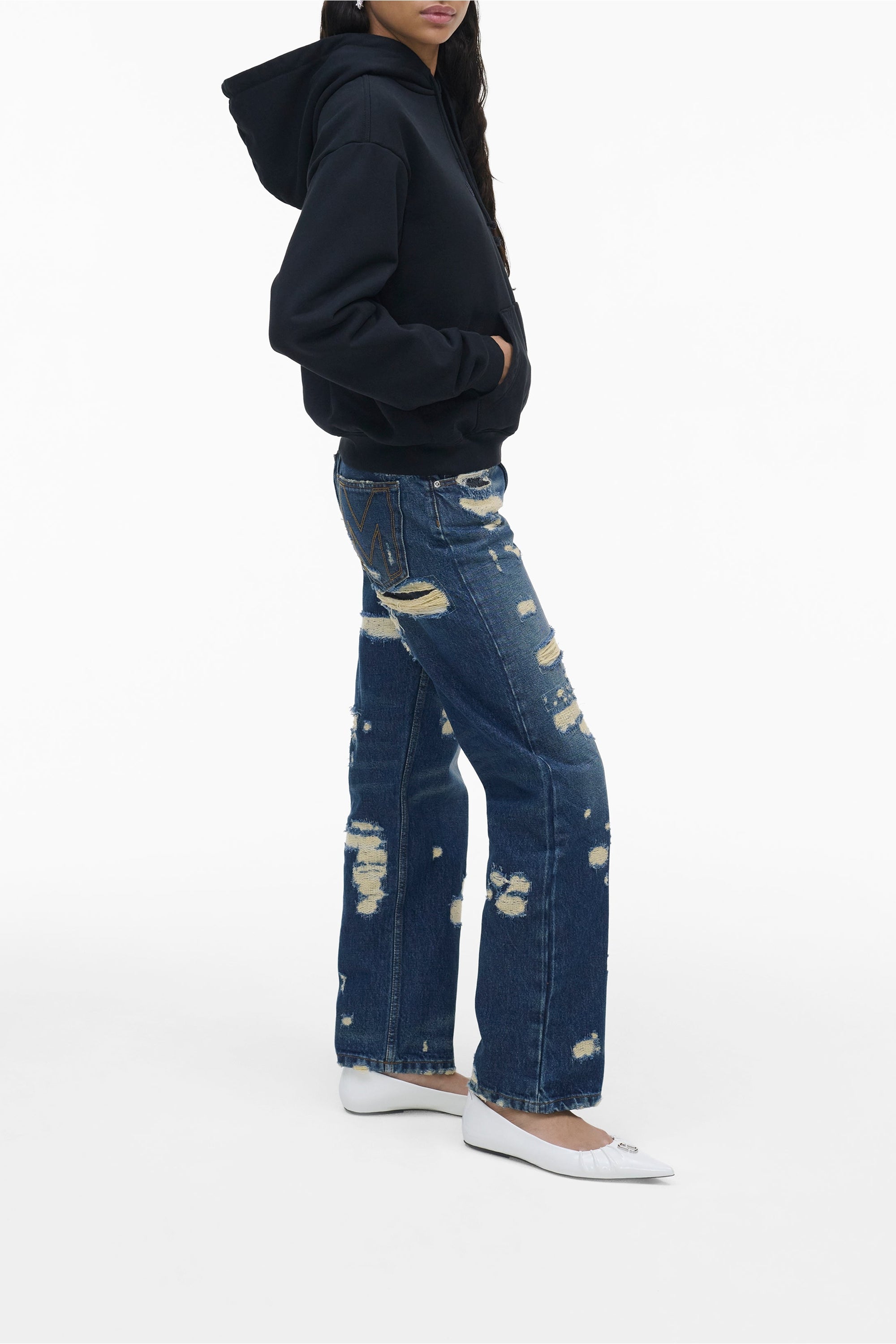 Sweatshirt ample à logo brodé - Black