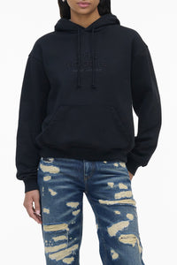 Sweatshirt ample à logo brodé - Black