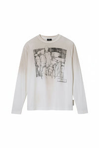 T-shirt à manches longues oversize Futura - Dirty White