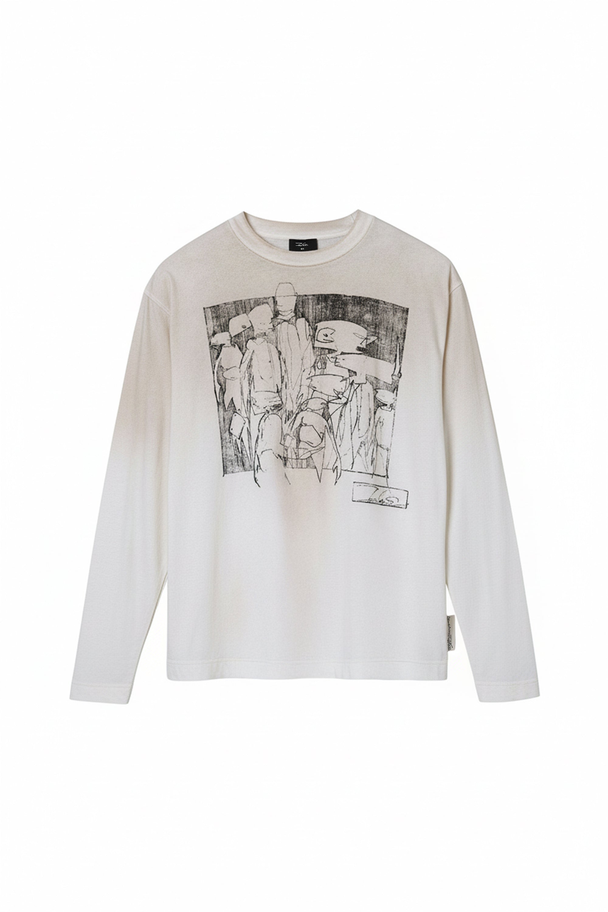 Futura oversized long-sleeved T-shirt - Dirty White