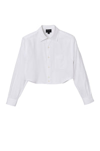 Chemise courte à poche - White