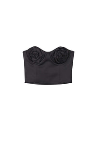 Corset en satin - Black