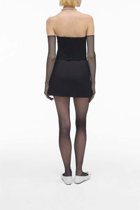 Corset en satin - Black