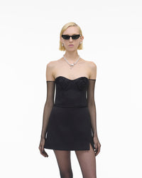 Corset en satin - Black