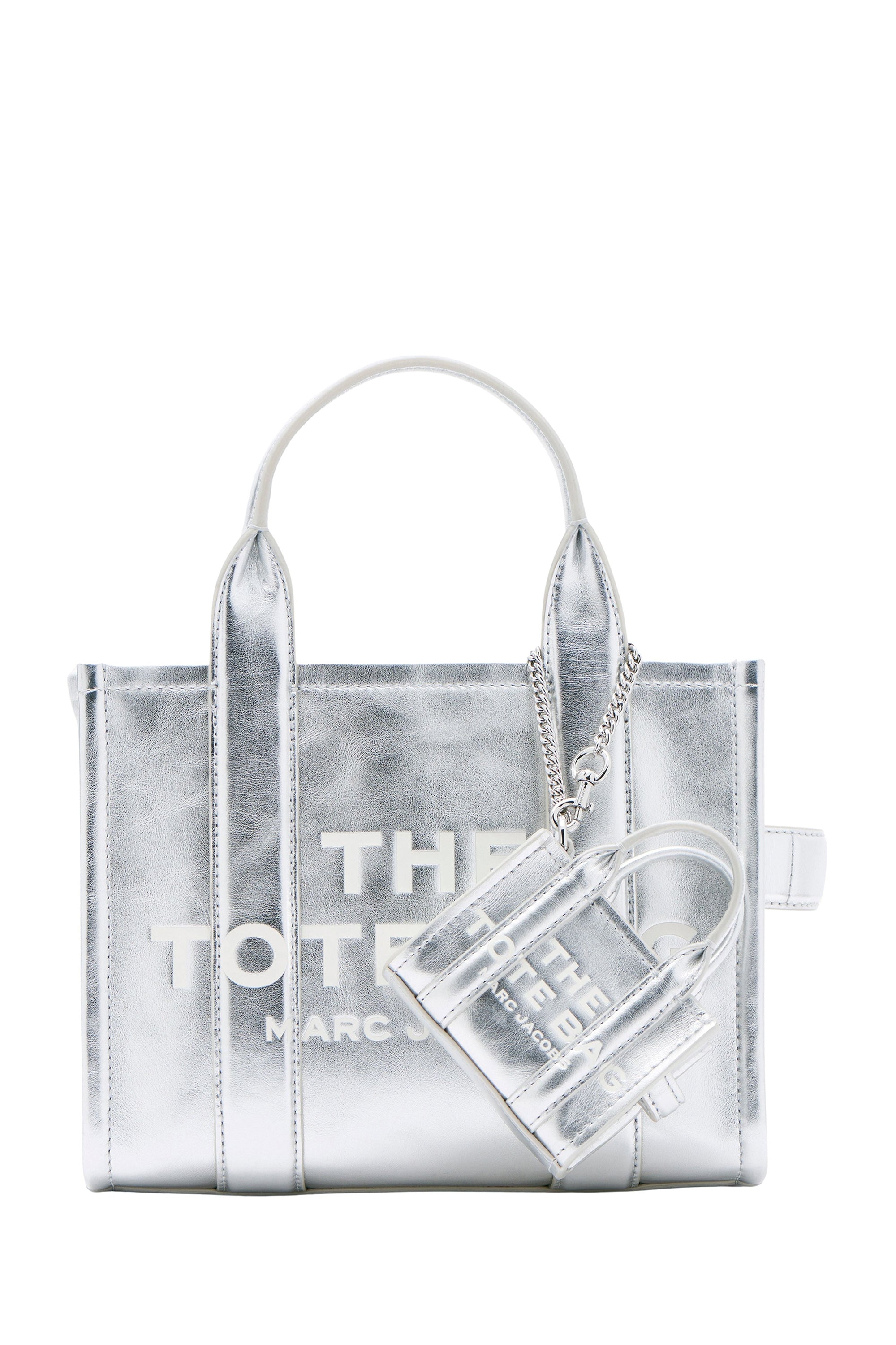 Charm pour sac The Nano Tote en cuir - Silver