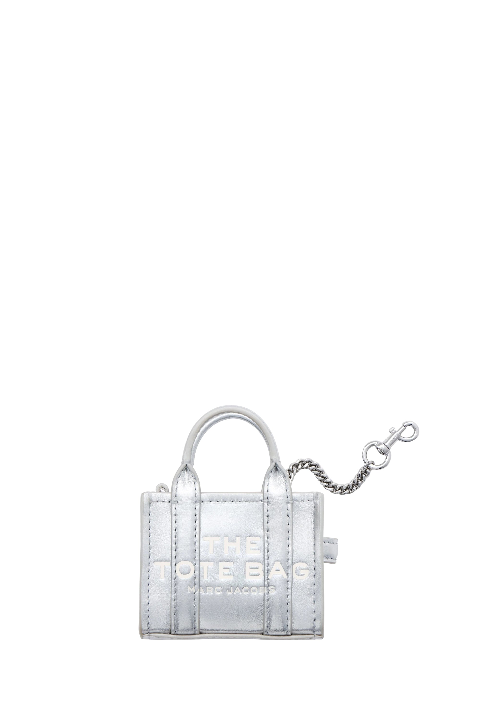 Charm pour sac The Nano Tote en cuir - Silver