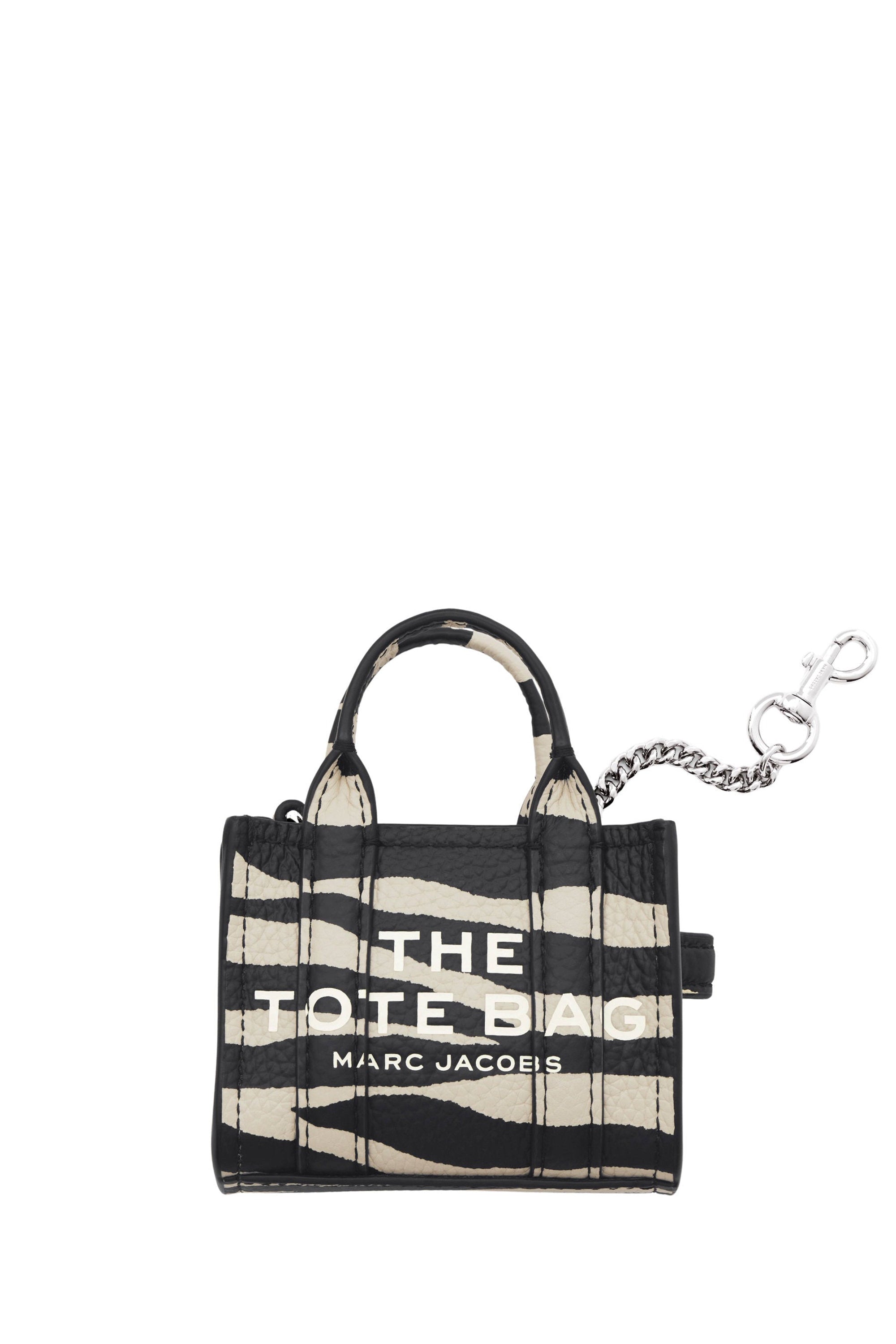 Charm The Nano Tote en cuir - Black & White