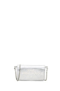 Sac à bandoulière The Mini Bag en cuir - Silver