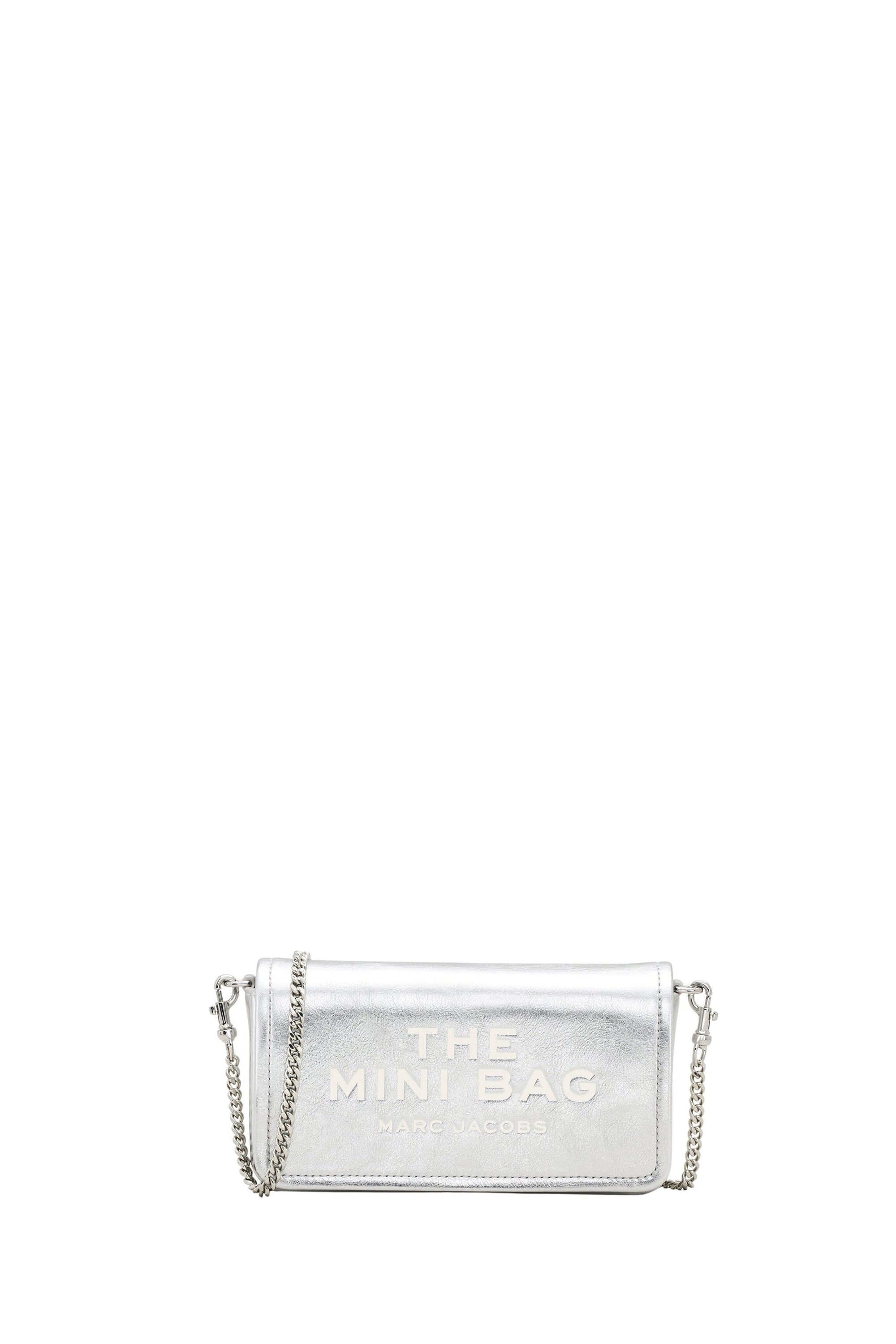 Sac à bandoulière The Mini Bag en cuir - Silver
