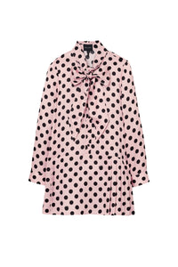 Short polka-dot dress - Peach