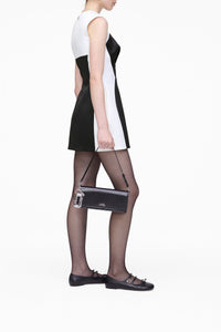 Robe courte en satin - Black & White