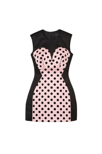 Robe courte en satin - Peach