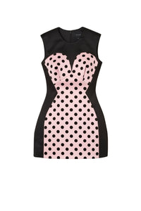 Robe courte en satin - Peach